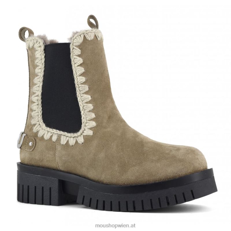 Frauen Eskimo-Kampfshorts Mou P660X346 Elefantengrau