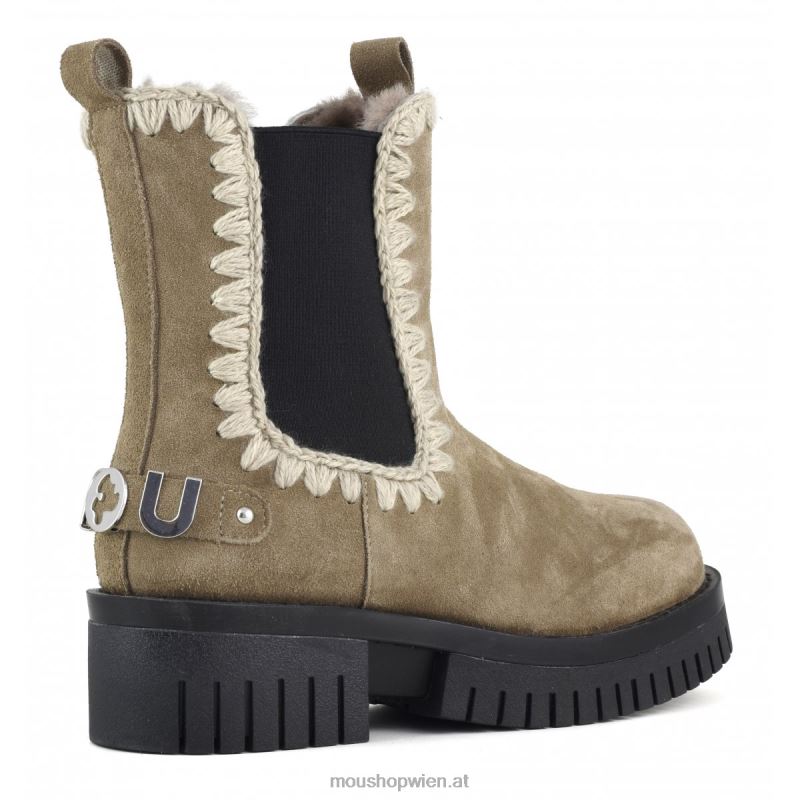 Frauen Eskimo-Kampfshorts Mou P660X346 Elefantengrau