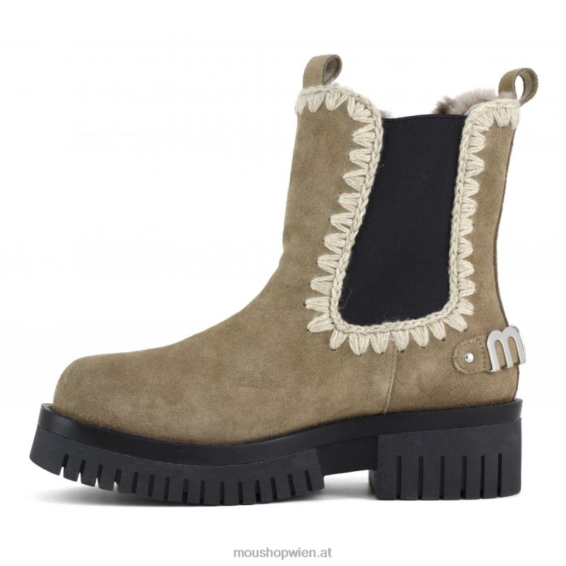 Frauen Eskimo-Kampfshorts Mou P660X346 Elefantengrau