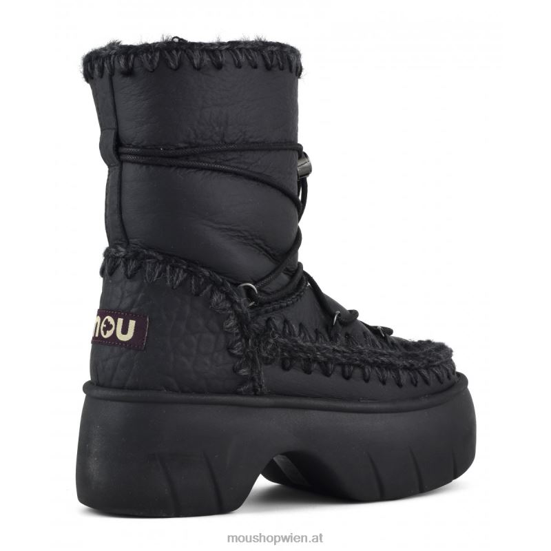 Frauen Eskimo Snow Boot Twist Short Mou P660X351 Nubuk schwarz