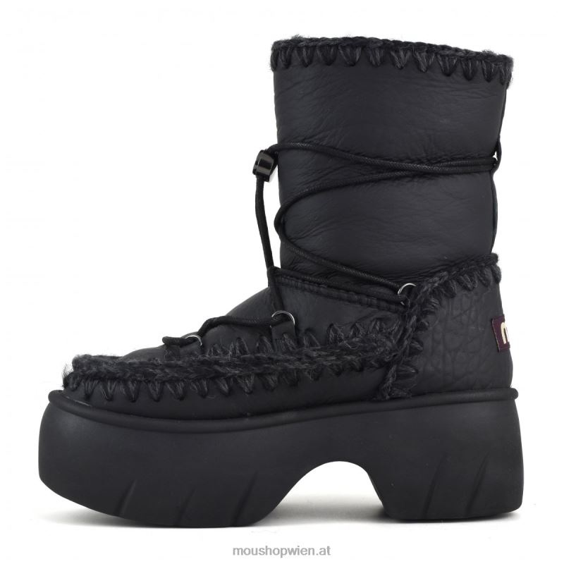 Frauen Eskimo Snow Boot Twist Short Mou P660X351 Nubuk schwarz