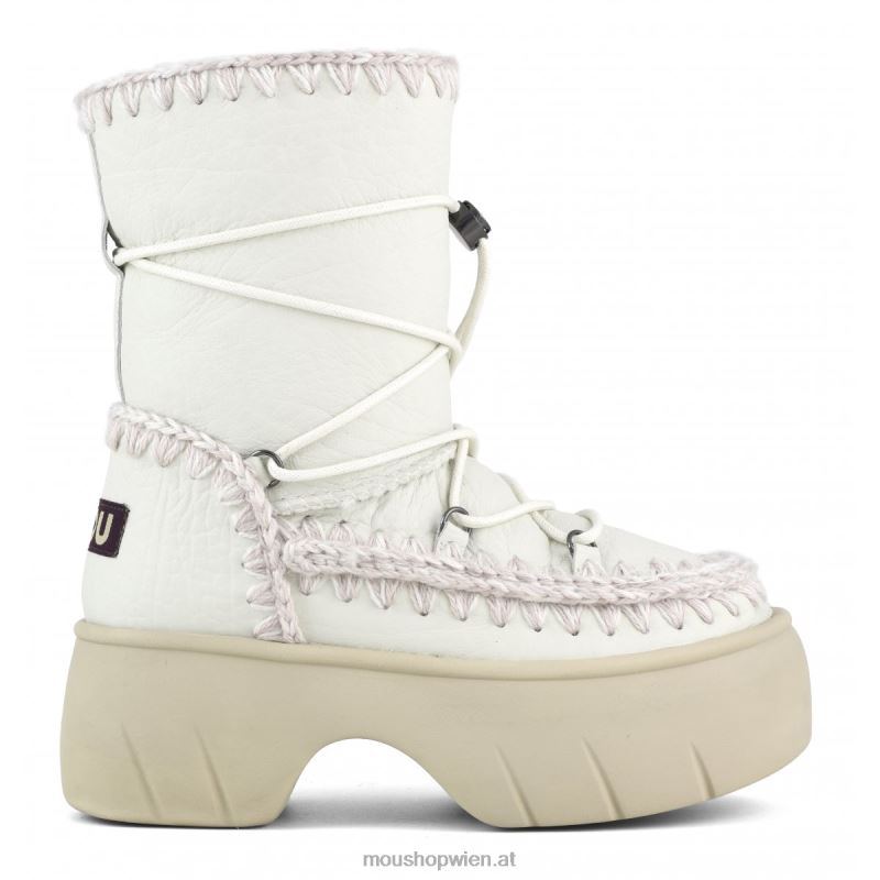 Frauen Eskimo Snow Boot Twist Short Mou P660X352 Nubuk echtes Weiß