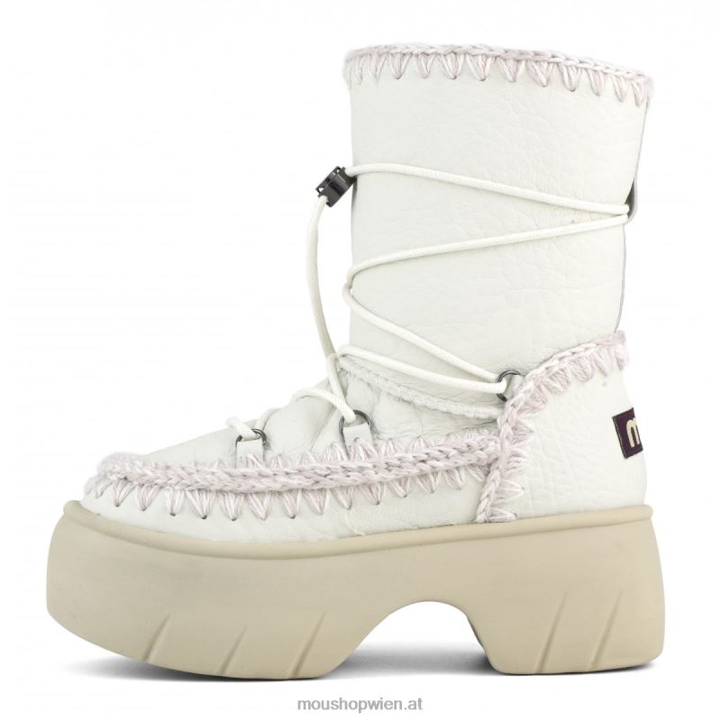 Frauen Eskimo Snow Boot Twist Short Mou P660X352 Nubuk echtes Weiß