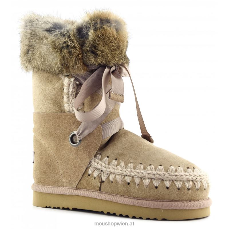 Frauen Eskimo-Spitze und Fell Mou P660X307 Kamel