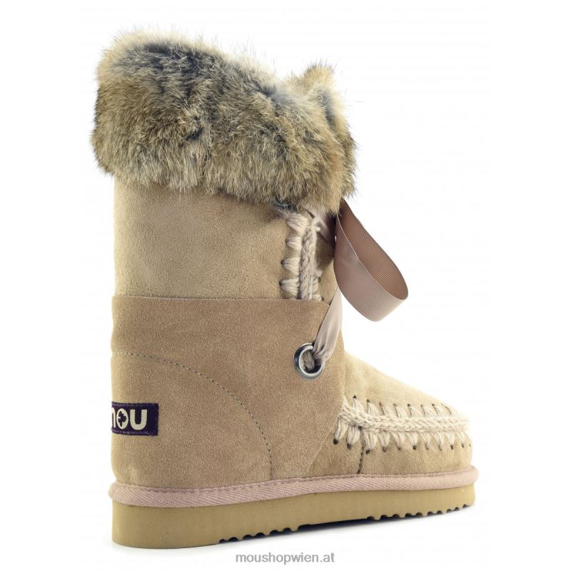 Frauen Eskimo-Spitze und Fell Mou P660X307 Kamel