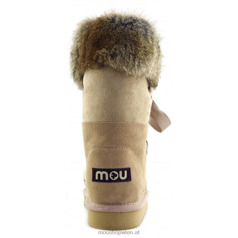 Frauen Eskimo-Spitze und Fell Mou P660X307 Kamel