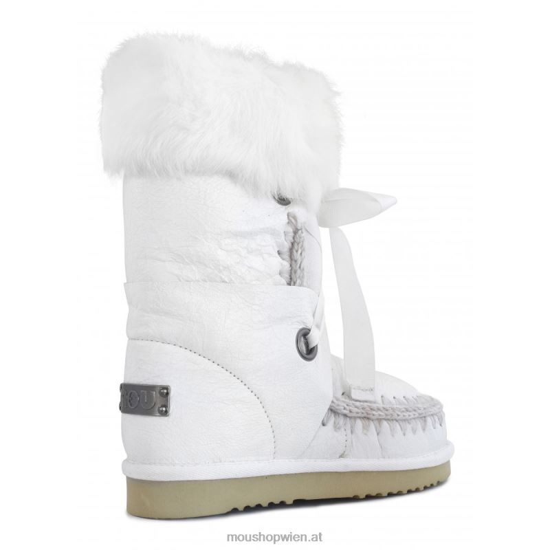 Frauen Eskimo-Spitze und Fell Mou P660X384 Wachsweiß