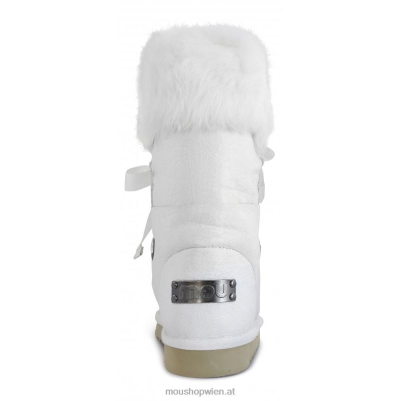 Frauen Eskimo-Spitze und Fell Mou P660X384 Wachsweiß