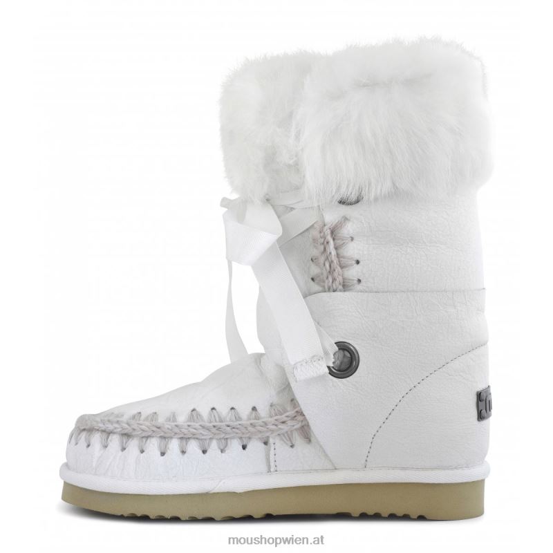 Frauen Eskimo-Spitze und Fell Mou P660X384 Wachsweiß