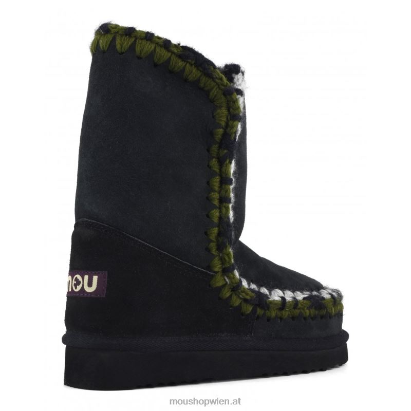 Frauen Eskimo-Überstiche Mou P660X311 Schwarz