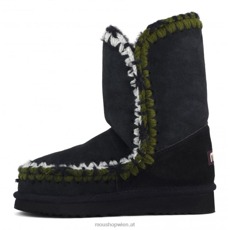 Frauen Eskimo-Überstiche Mou P660X311 Schwarz