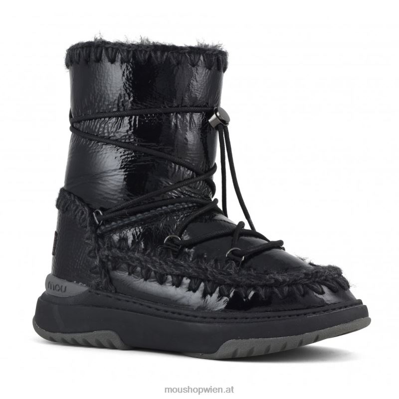 Frauen Jogger-Schneestiefel-Shorts Mou P660X373 Lackschwarz