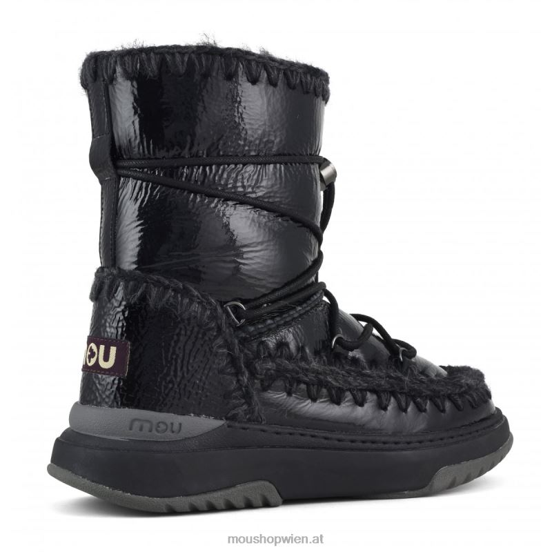 Frauen Jogger-Schneestiefel-Shorts Mou P660X373 Lackschwarz