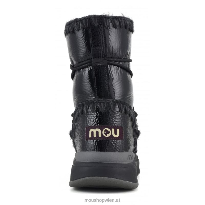 Frauen Jogger-Schneestiefel-Shorts Mou P660X373 Lackschwarz