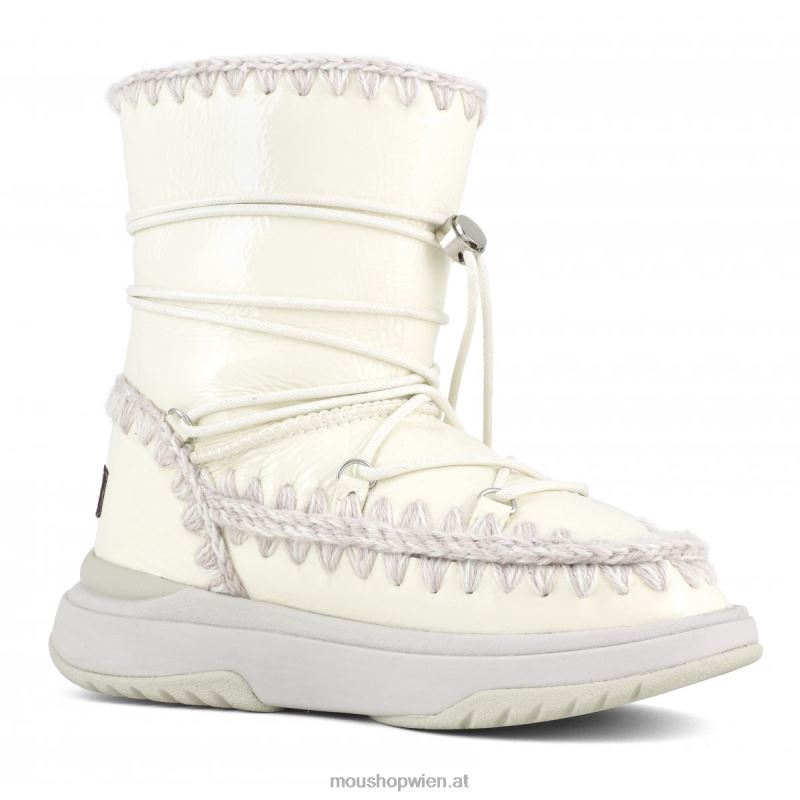 Frauen Jogger-Schneestiefel-Shorts Mou P660X375 Lackweiß