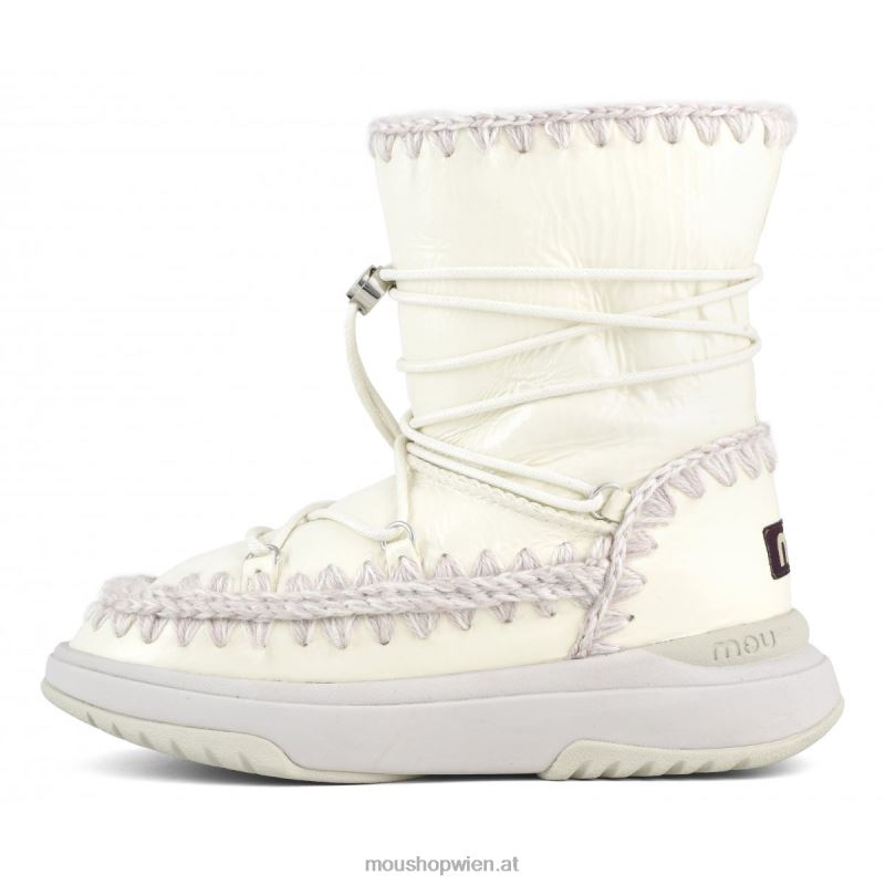 Frauen Jogger-Schneestiefel-Shorts Mou P660X375 Lackweiß