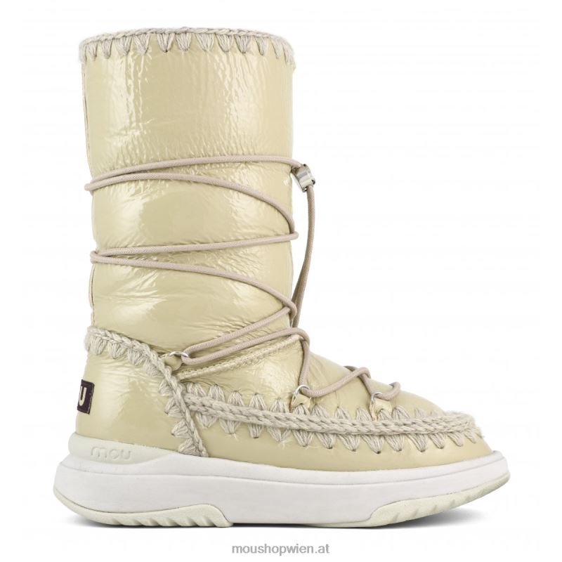 Frauen Jogger-Schneestiefel groß Mou P660X376 Patentsand