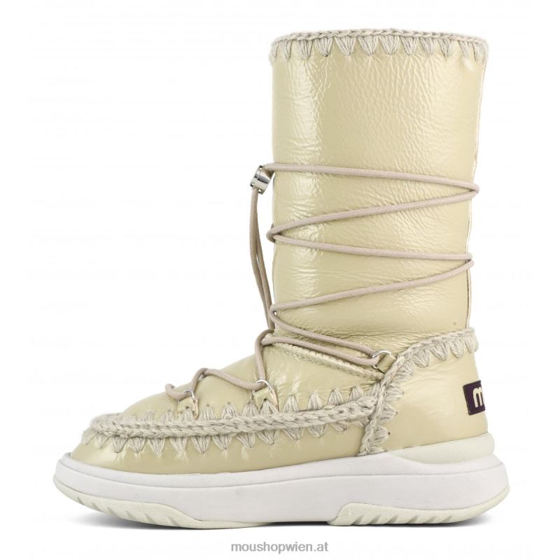 Frauen Jogger-Schneestiefel groß Mou P660X376 Patentsand