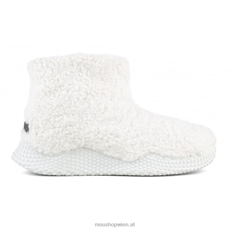 Frauen Slip-On-Stiefelette mit Öko-Sohle aus Textilfilz, hoch Mou P660X342 Weiss