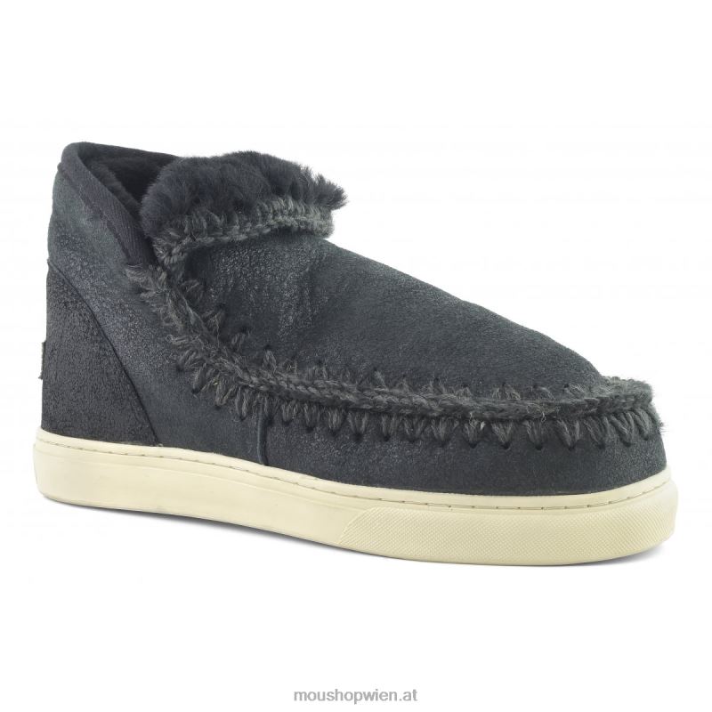 Frauen Eskimo-Sneaker 630 Mou P660X633 rissig schwarz/grau