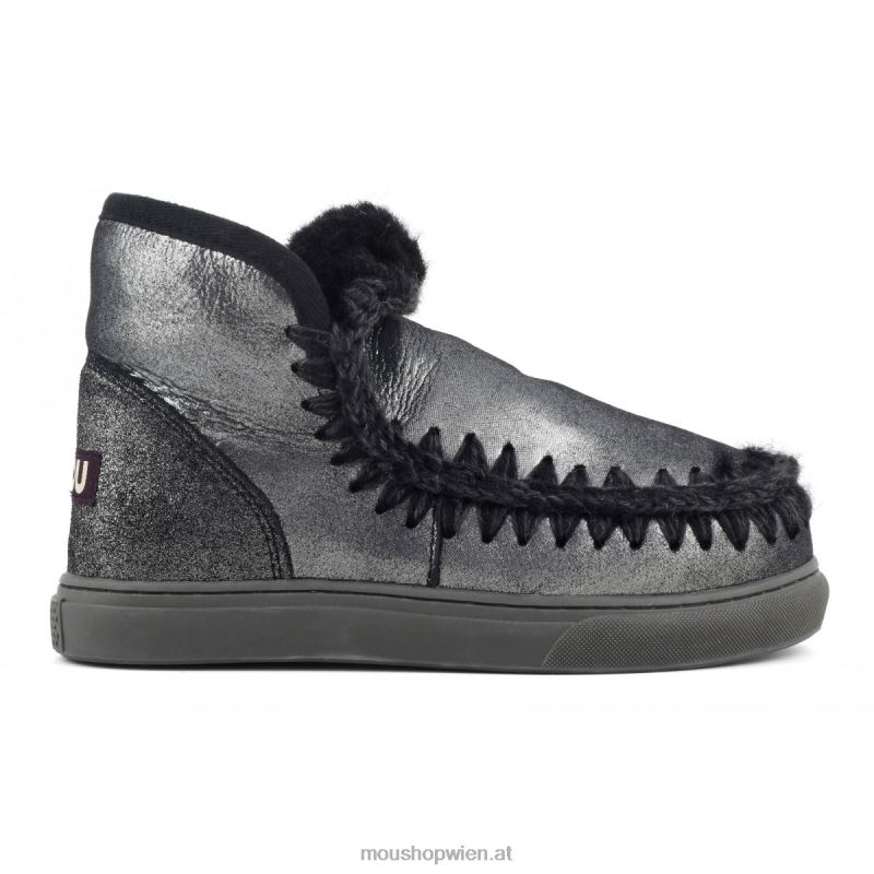 Frauen Eskimo-Sneaker Mou P660X660 Mikroglitter schwarz