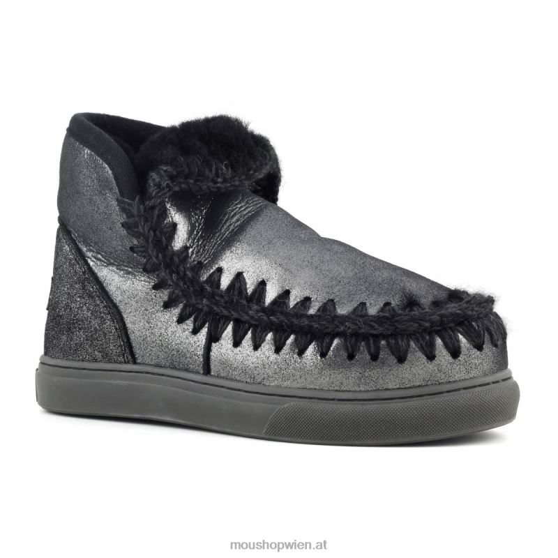 Frauen Eskimo-Sneaker Mou P660X660 Mikroglitter schwarz