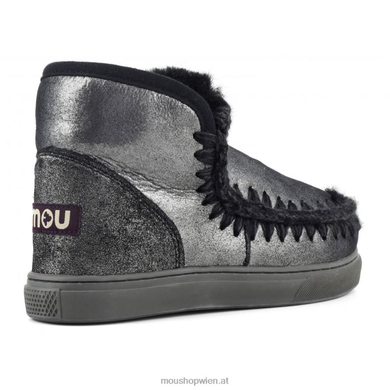 Frauen Eskimo-Sneaker Mou P660X660 Mikroglitter schwarz