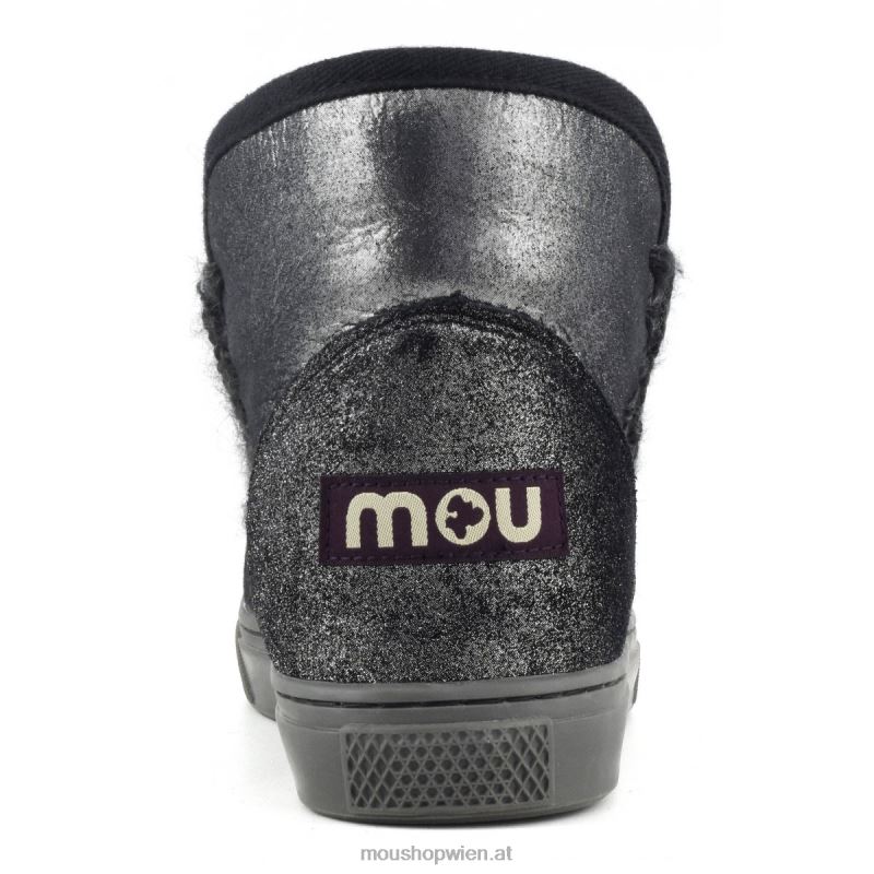 Frauen Eskimo-Sneaker Mou P660X660 Mikroglitter schwarz