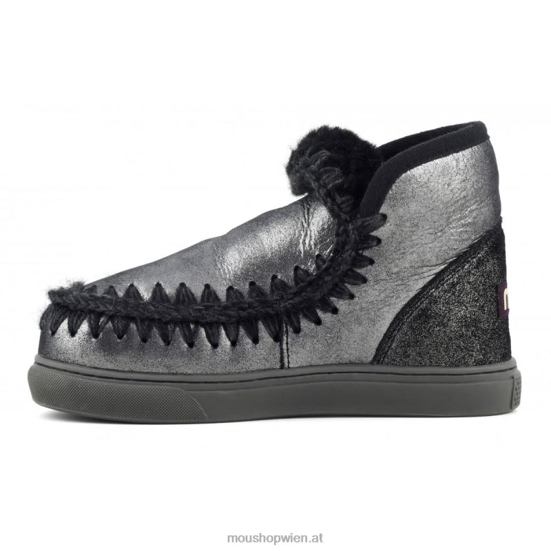 Frauen Eskimo-Sneaker Mou P660X660 Mikroglitter schwarz