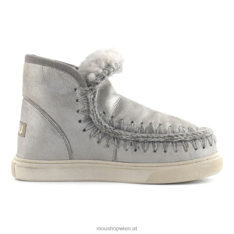 Frauen Eskimo-Sneaker Mou P660X661 Mikroglitter-Silber