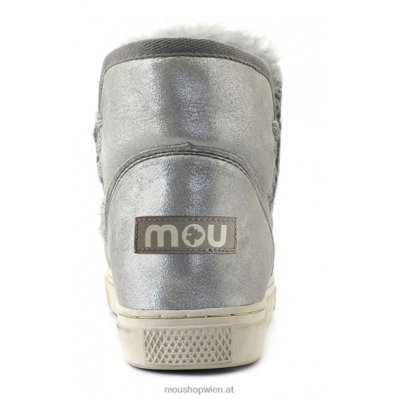 Frauen Eskimo-Sneaker Mou P660X661 Mikroglitter-Silber