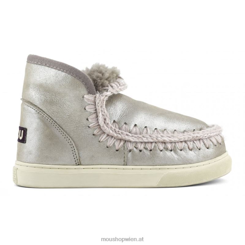 Frauen Eskimo-Sneaker Mou P660X663 Mikroglitter Elefantengrau