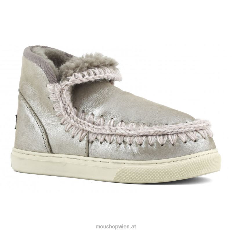 Frauen Eskimo-Sneaker Mou P660X663 Mikroglitter Elefantengrau