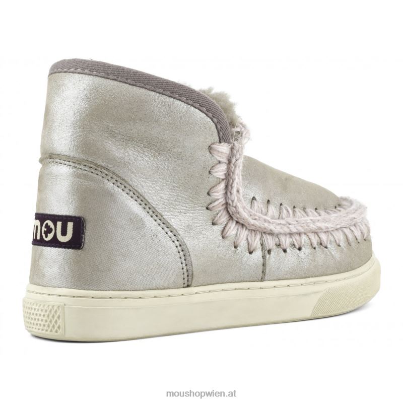 Frauen Eskimo-Sneaker Mou P660X663 Mikroglitter Elefantengrau