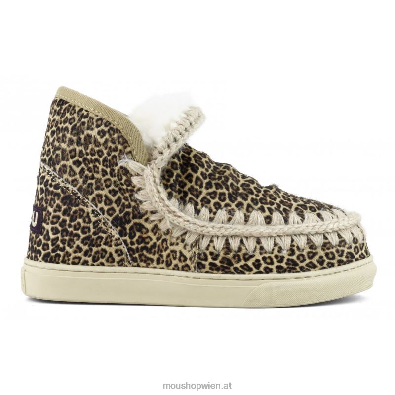 Frauen Eskimo-Sneaker aus Ponyfell Mou P660X676 Ponyfell kleiner Gepard Löwe