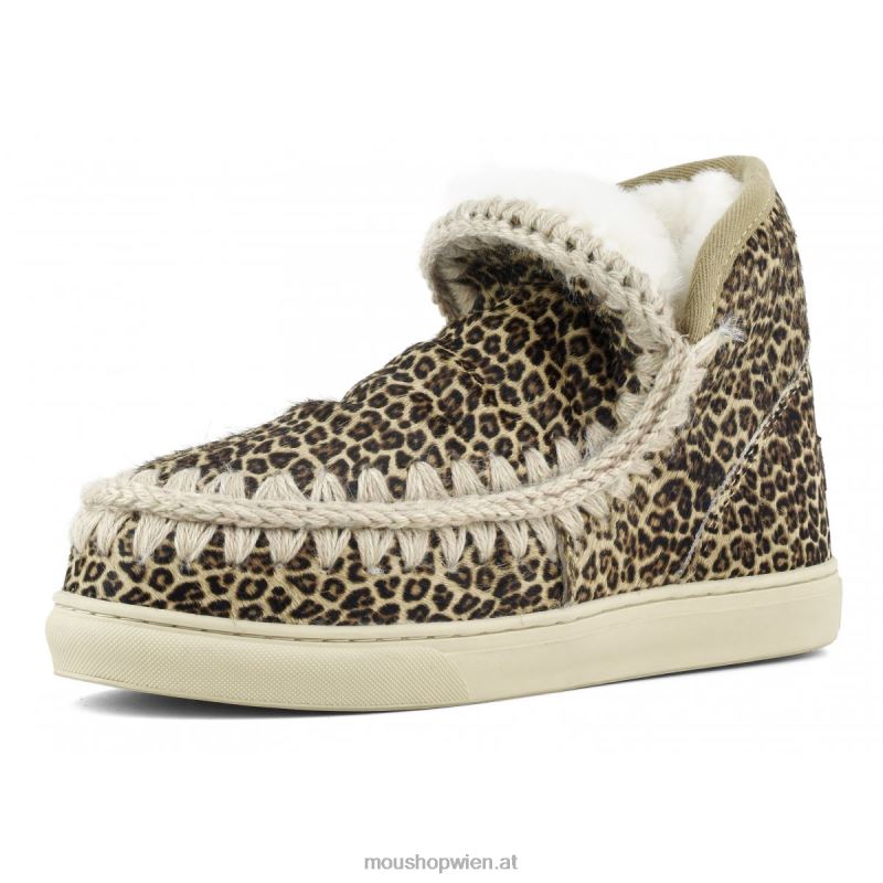 Frauen Eskimo-Sneaker aus Ponyfell Mou P660X676 Ponyfell kleiner Gepard Löwe