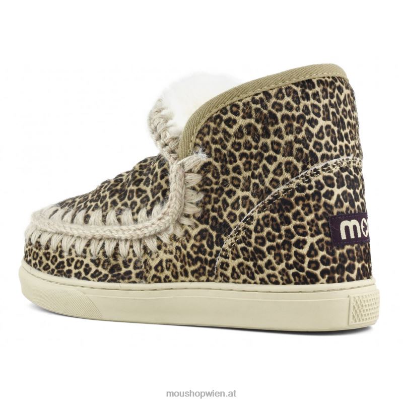 Frauen Eskimo-Sneaker aus Ponyfell Mou P660X676 Ponyfell kleiner Gepard Löwe