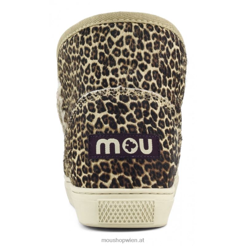 Frauen Eskimo-Sneaker aus Ponyfell Mou P660X676 Ponyfell kleiner Gepard Löwe