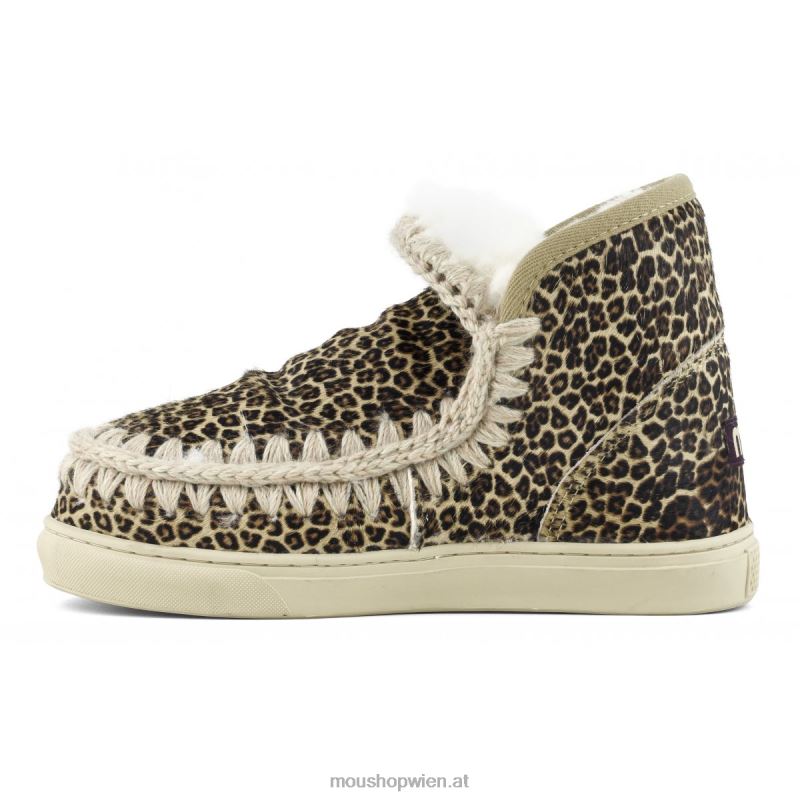 Frauen Eskimo-Sneaker aus Ponyfell Mou P660X676 Ponyfell kleiner Gepard Löwe