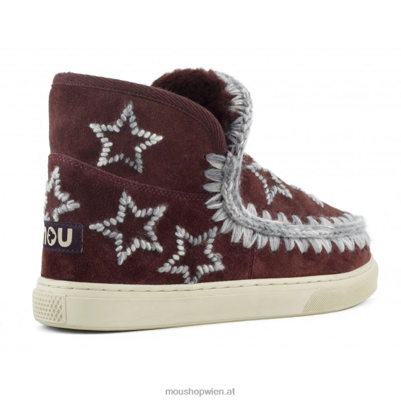 Frauen Eskimo-Sneaker aus Wolle mit Sternenstickerei Mou P660X644 neues Porto