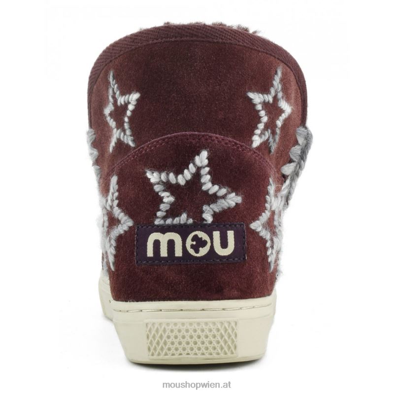 Frauen Eskimo-Sneaker aus Wolle mit Sternenstickerei Mou P660X644 neues Porto