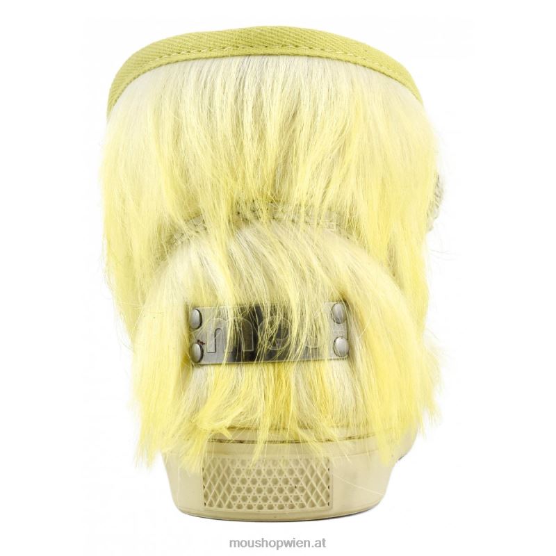 Frauen Eskimo-Sneaker aus langem Haar, Ponyfell Mou P660X679 Langhaarpony weiß