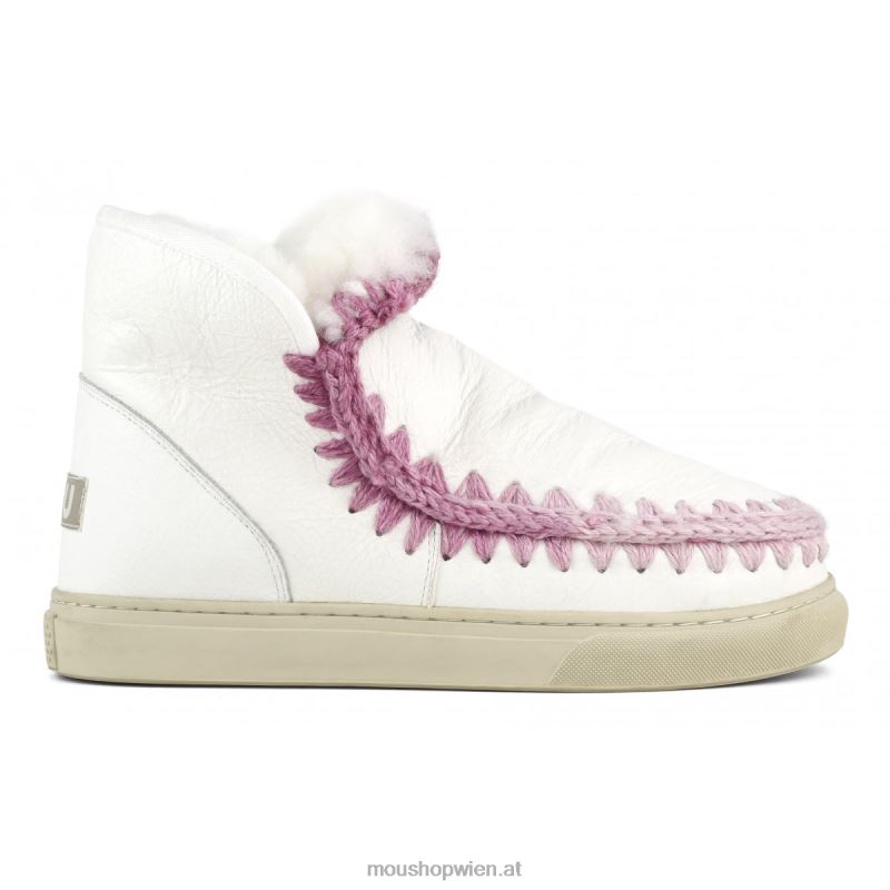 Frauen Eskimo-Sneaker mit Mischnähten Mou P660X597 Wachsweiß