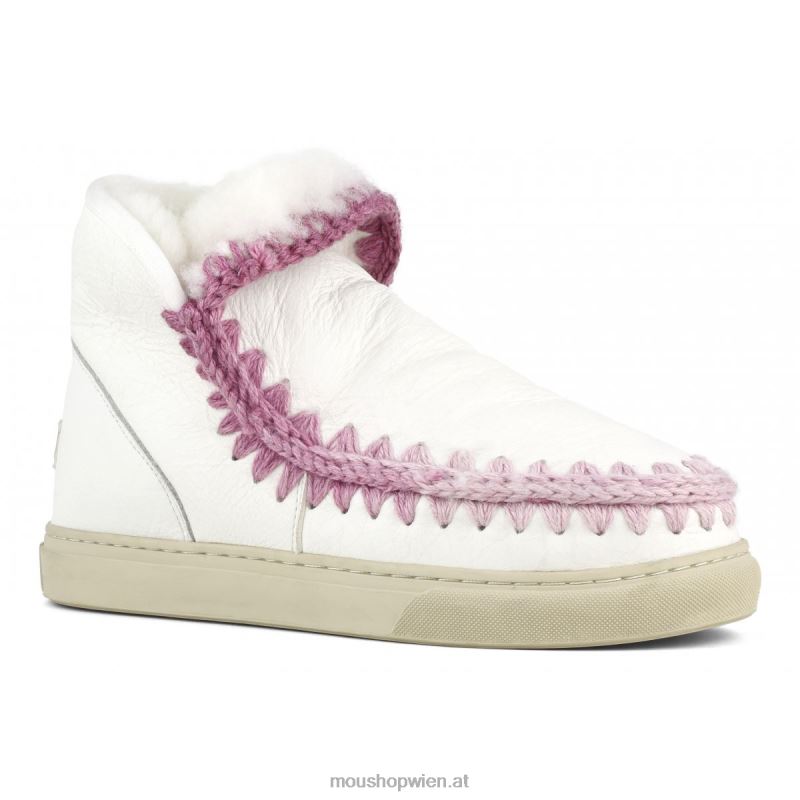Frauen Eskimo-Sneaker mit Mischnähten Mou P660X597 Wachsweiß