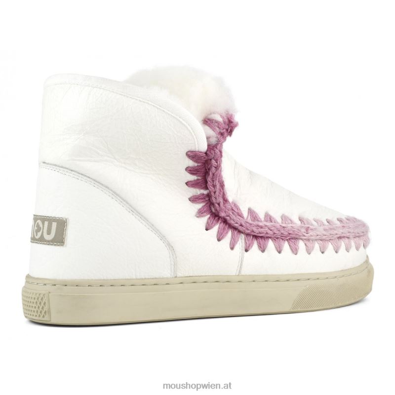 Frauen Eskimo-Sneaker mit Mischnähten Mou P660X597 Wachsweiß