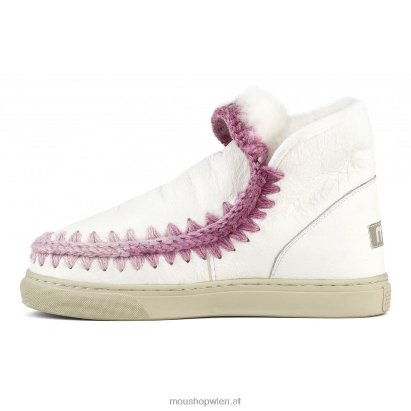 Frauen Eskimo-Sneaker mit Mischnähten Mou P660X597 Wachsweiß