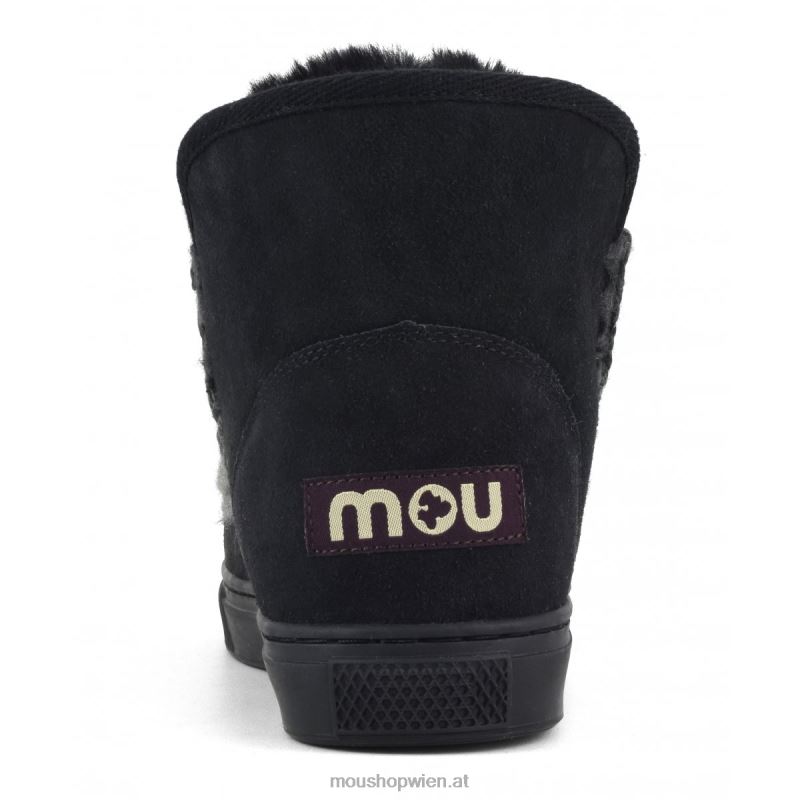 Frauen Eskimo-Sneaker mit Mischnähten Mou P660X604 Schwarz