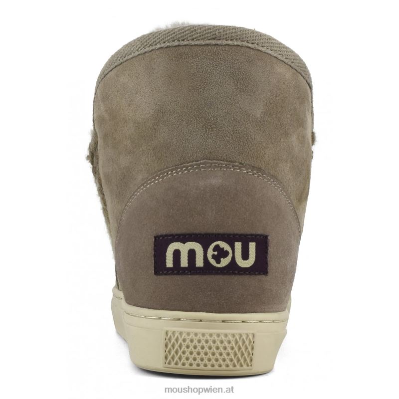 Frauen Eskimo-Sneaker mit Mischnähten Mou P660X605 Elefantengrau
