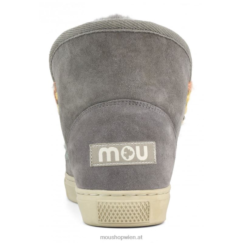 Frauen Eskimo-Sneaker mit Regenbogennähten Mou P660X587 neues Grau