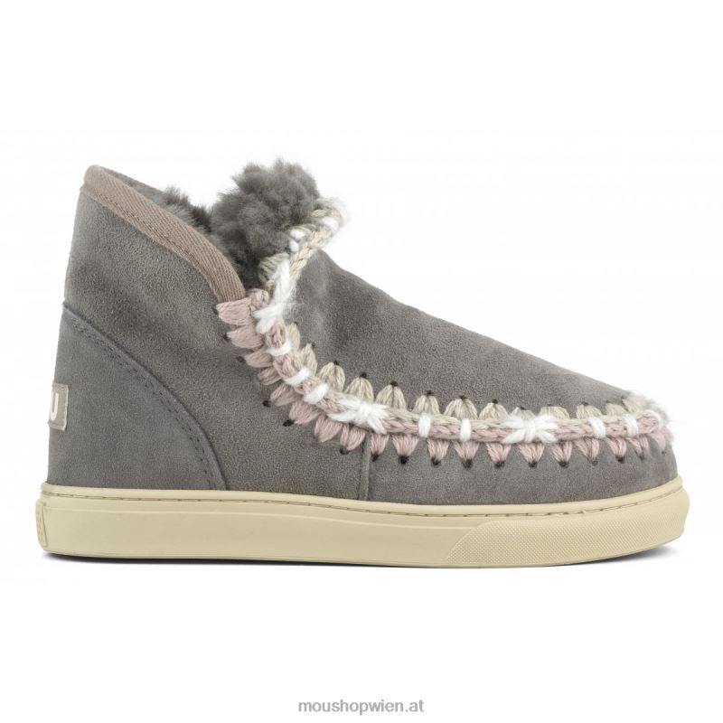 Frauen Eskimo-Sneaker mit Übernähten Mou P660X591 neues Grau